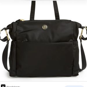 Tory Burch  black nylon baby diaper bag
